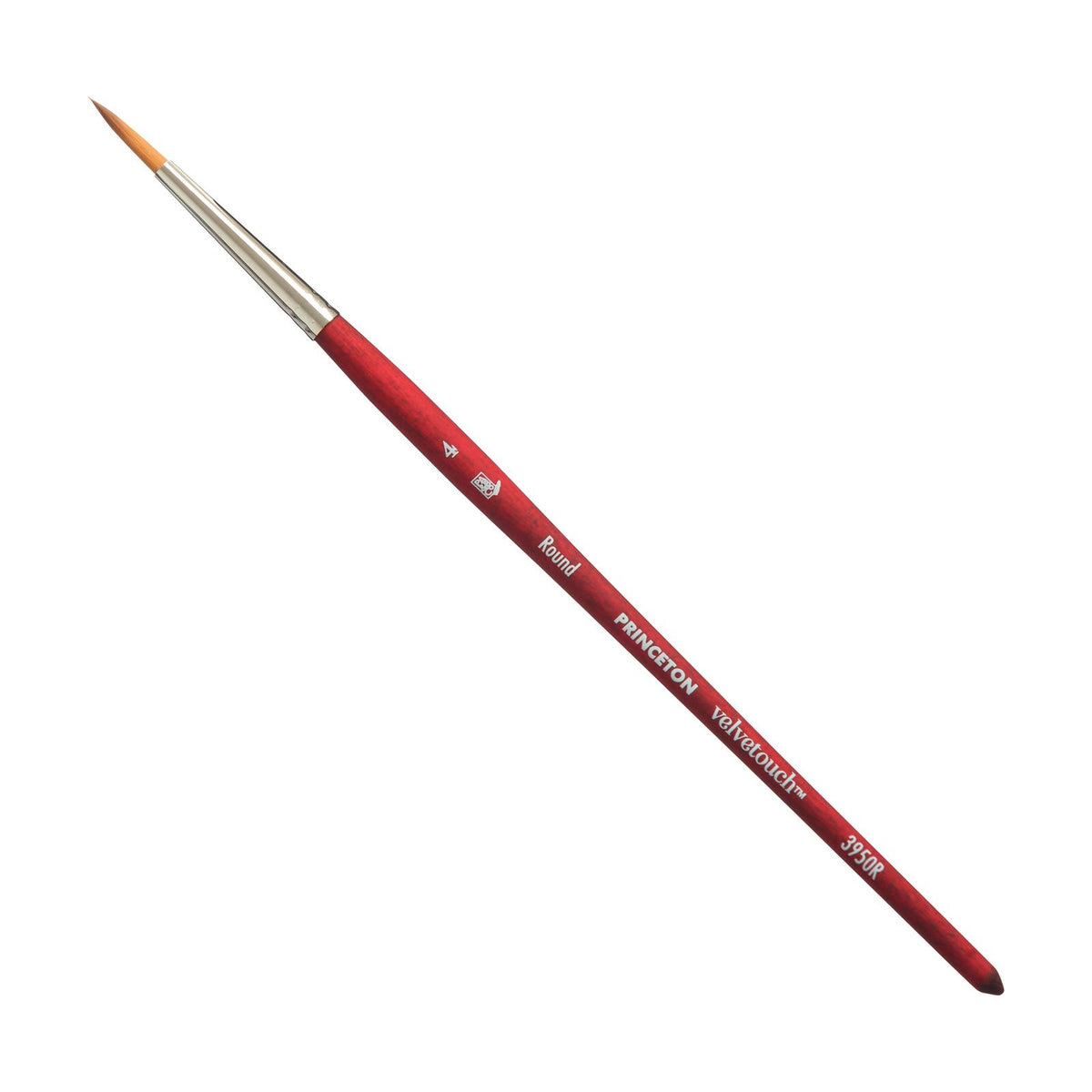 PRINCETON Velvetouch Round Synthetic Brush Short Handle – 4
