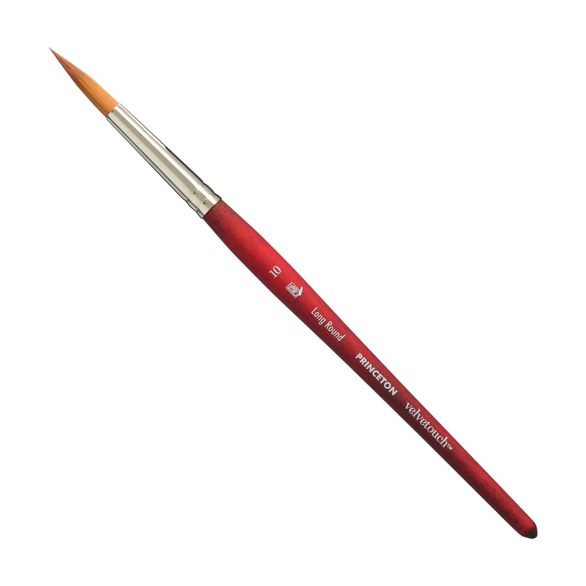 PRINCETON Velvetouch Synthetic Long Round Brush - Short Handle – 10