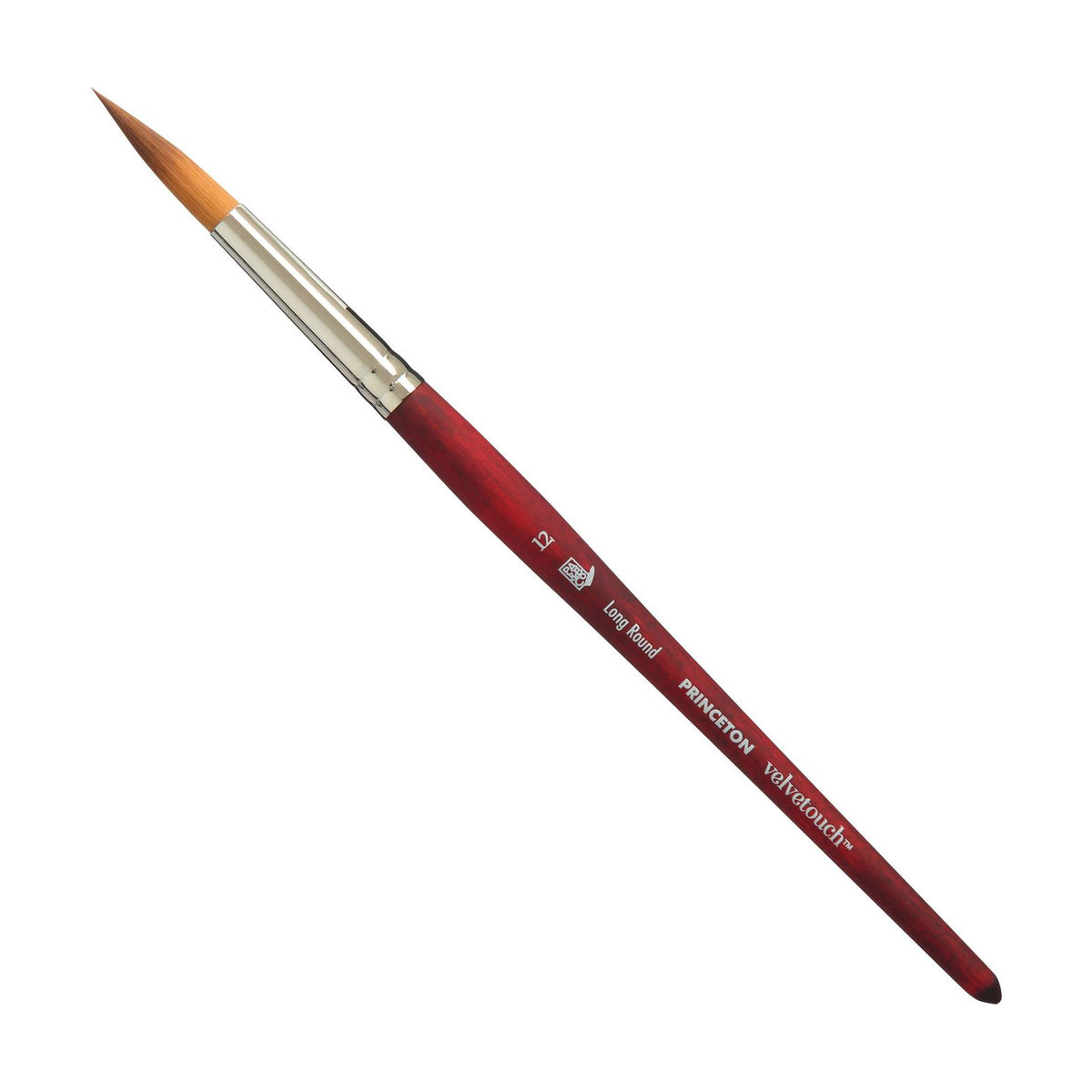 PRINCETON Velvetouch Synthetic Long Round Brush - Short Handle – 12