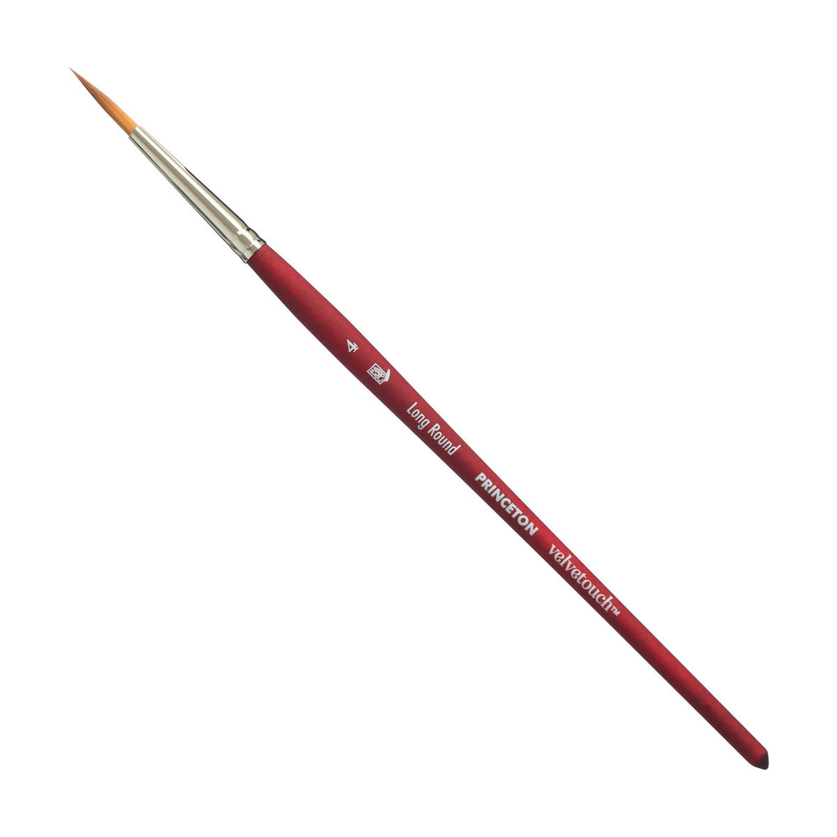 PRINCETON Velvetouch Synthetic Long Round Brush - Short Handle – 4