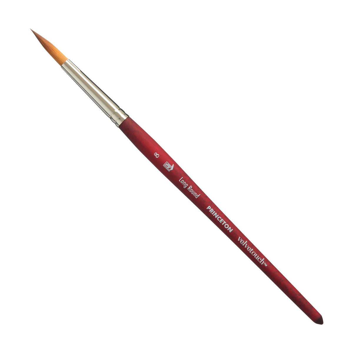 PRINCETON Velvetouch Synthetic Long Round Brush - Short Handle – 8