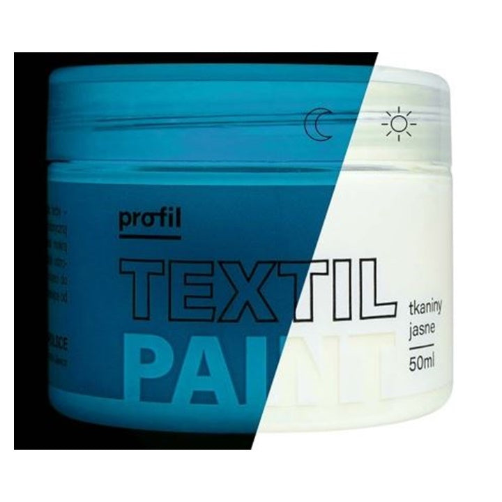 Profil Glow-in-the-Dark Blue Fabric Paint 50 ml