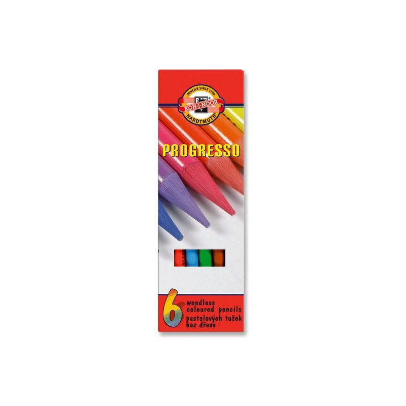PROGRESSO Lacquered Pastel Pencils, Set of 6