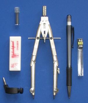 Quick-Adjust Compass with Pencil