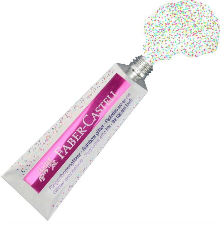 Rainbow Glitter for Watercolors in Tubes, 2 x 12 ml