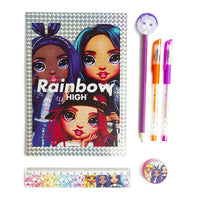 RAINBOW HIGH holographic notebook with writing supplies, image 2