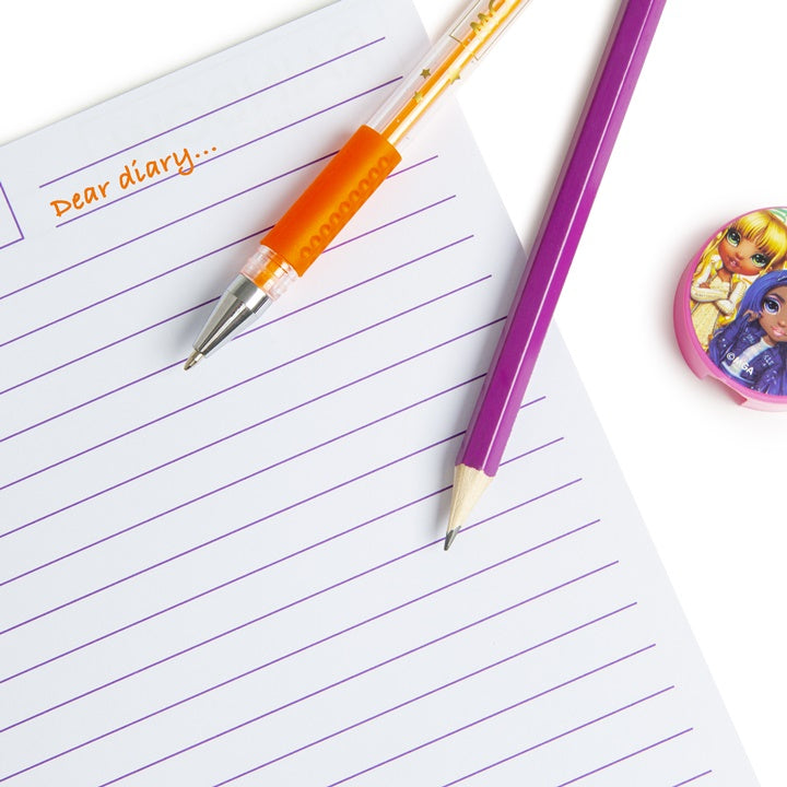 RAINBOW HIGH holographic notebook with writing supplies, image 3