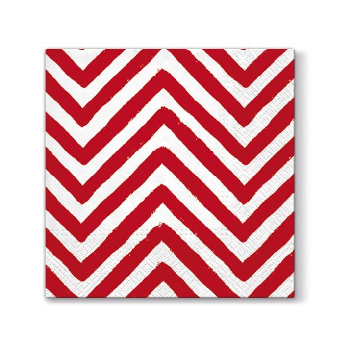 Red and White Decoupage Napkins 1 pc