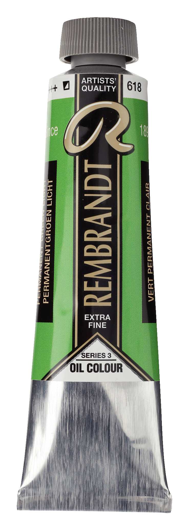 Rembrandt 40 ml Oil Paint – Permanent Green Light