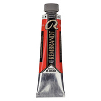 Close-up of Rembrandt 40 ml Oil Paint in a brilliant shade.