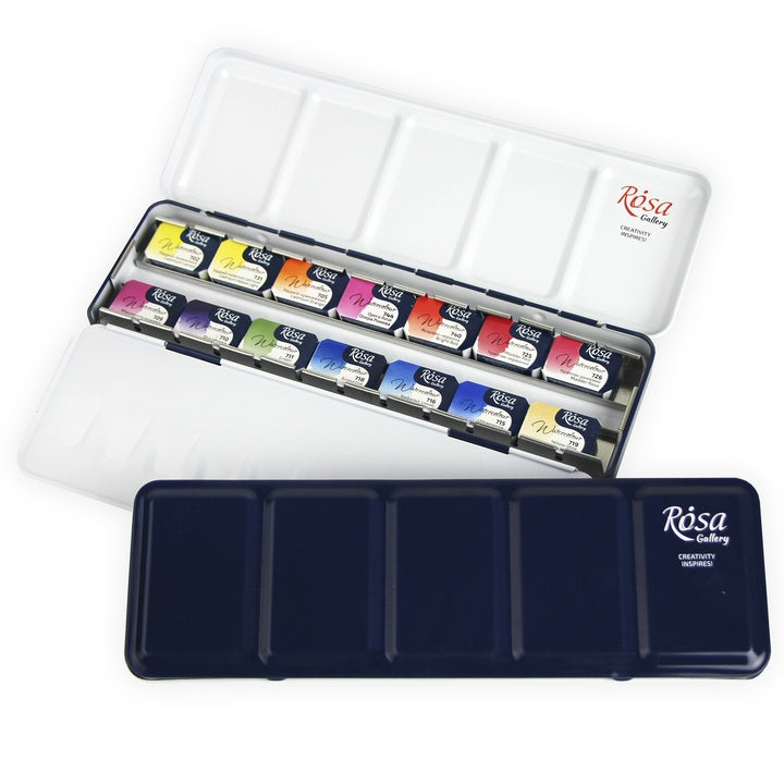 ROSA Gallery “Botanycal” Watercolor Set, Metal Case, 14 Colors, Full Pans — image 5
