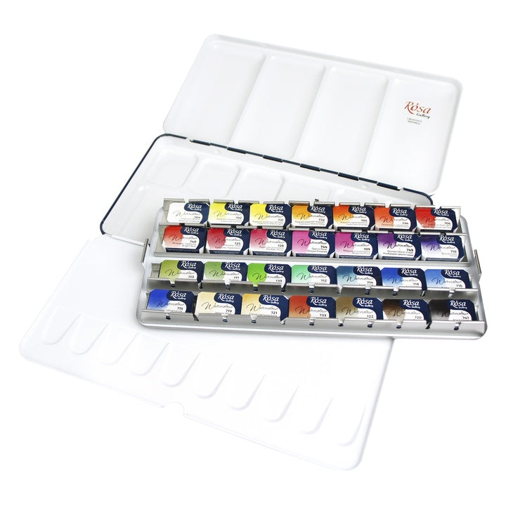ROSA GALLERY Botanycal Watercolor Set, Metal Case, 28 Colors, Full Pans — image 2