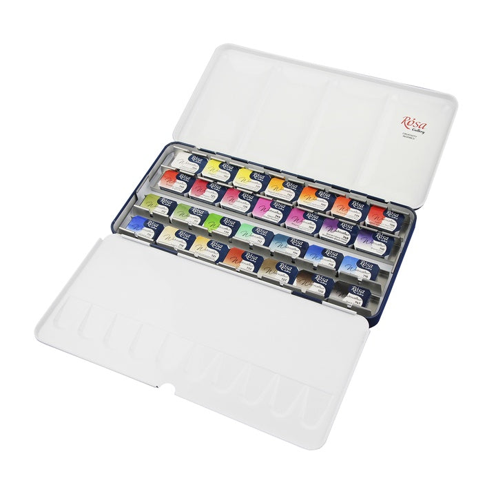 ROSA GALLERY Botanycal Watercolor Set, Metal Case, 28 Colors, Full Pans — image 3