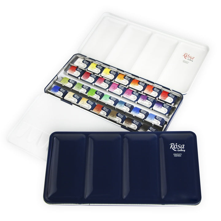 ROSA GALLERY Botanycal Watercolor Set, Metal Case, 28 Colors, Full Pans — image 5