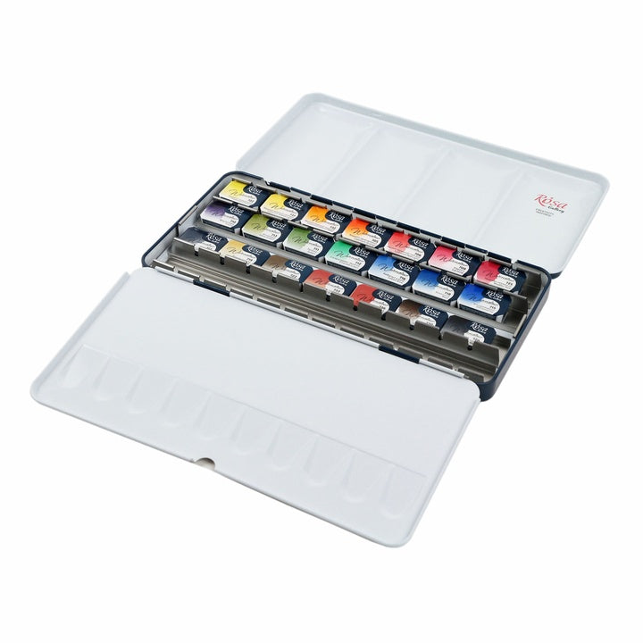 ROSA GALLERY Classic Watercolor Set, Metal Case, 21 Colors, Full Pans — image 4