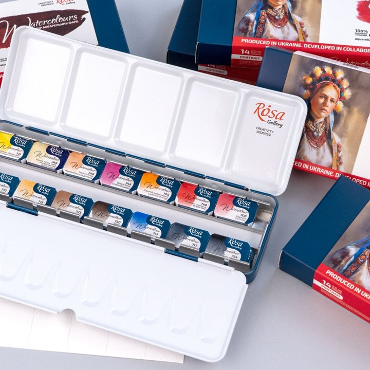 Rosa Gallery Portrait Watercolor Set, 14 x 2.5 ml, image 3