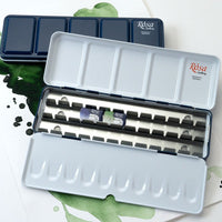 ROSA GALLERY Watercolor Paint Case, Metallic, Indigo, 21 Pans — image 1