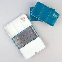 ROSA GALLERY Watercolor Paint Case, Metallic Turquoise, 12 Pans — image 1