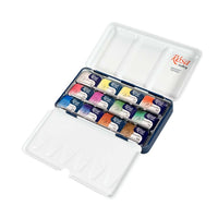 ROSA GALLERY Watercolor Set "Monopigmented", Metal Case, Indigo, 12 Colors, Full Pans — image 2