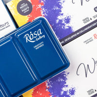 ROSA GALLERY Watercolor Set "Monopigmented", Metal Case, Indigo, 12 Colors, Full Pans — image 3