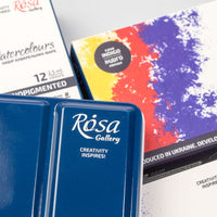 ROSA GALLERY Watercolor Set "Monopigmented", Metal Case, Indigo, 12 Colors, Full Pans — image 4