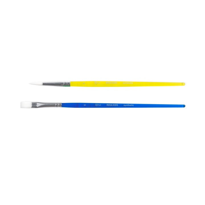 ROSA Kids Set of 2 Synthetic Brushes, Round Brush No. 6, Flat Brush No. 6 — image 3