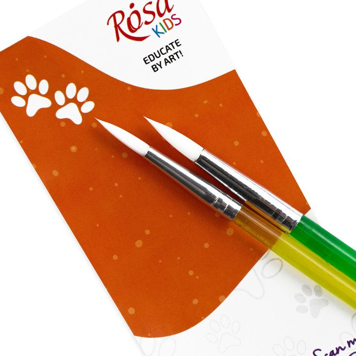ROSA Kids Set of 2 Synthetic Brushes | Round Brushes No. 6, 8 — image 2