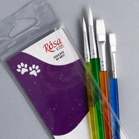 ROSA Kids Synthetic Brush Set of 4 | Round Brush No. 6, 8, Flat Brush No. 6, 10 — image 4