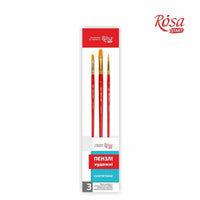 ROSA Start Set of 3 Synthetic Brushes | Flat Nos. 8, 12, Round No. 6 — image 1