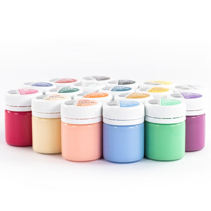 ROSA STYLE TALENT Acrylic Fabric Paint Set, 18 x 20 ml - image 4
