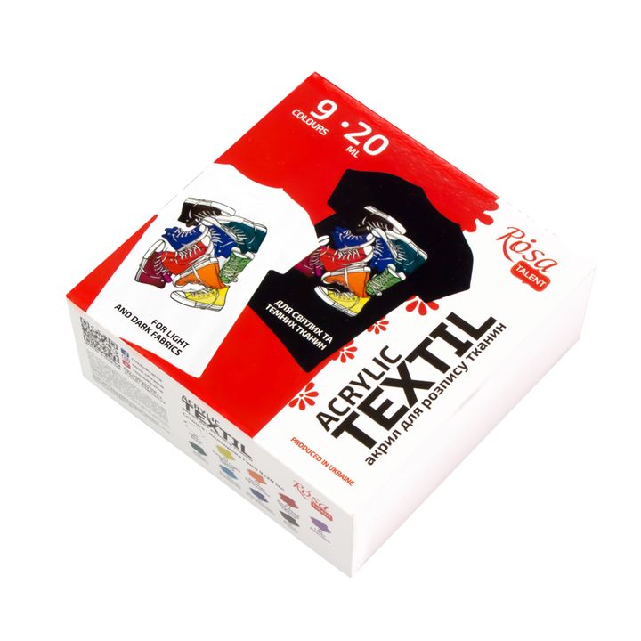 ROSA STYLE TALENT Acrylic Fabric Paint Set, 9 x 20 ml — image 6