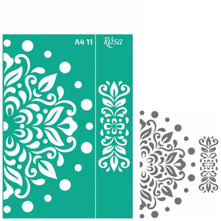 Rosa Talent A4 Self-Adhesive Stencil, Pattern No. 11