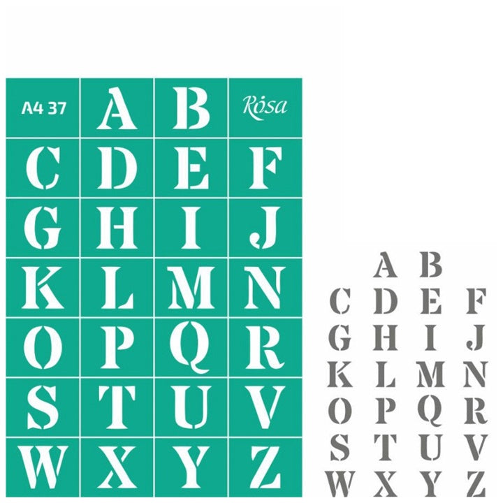 Rosa Talent A4 Self-Adhesive Stencil, Pattern No. 37