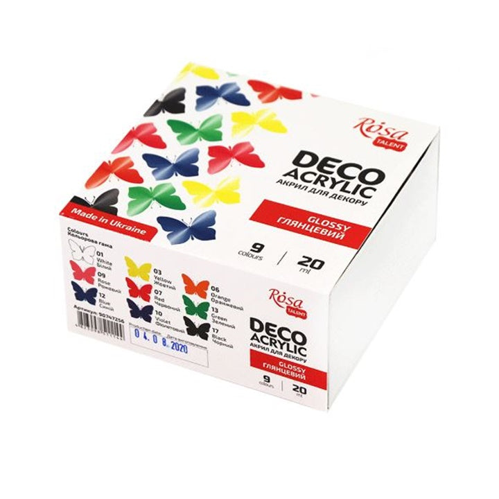 ROSA Talent Deco Gloss Acrylic Paints 9 x 20 ml — image 1
