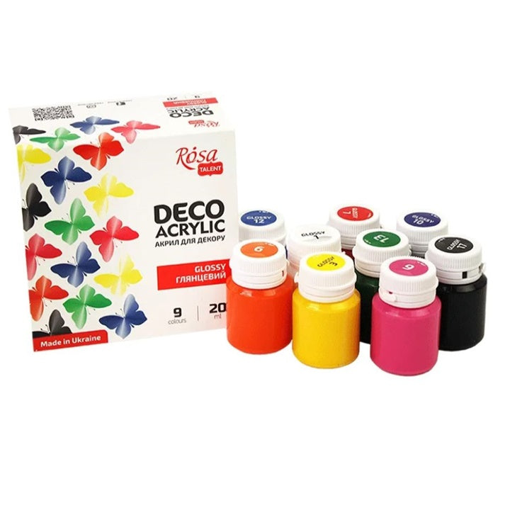 ROSA Talent Deco Gloss Acrylic Paints 9 x 20 ml — image 2