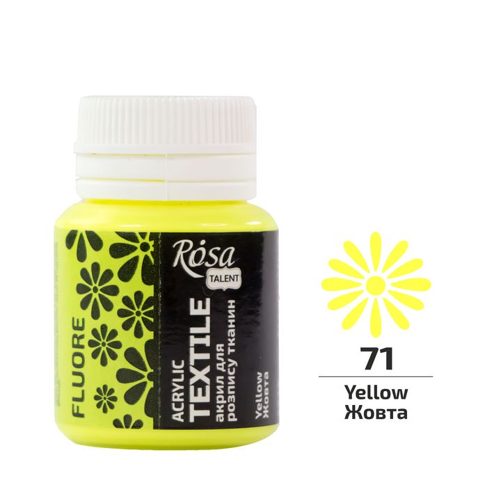 ROSA TALENT Fluorescent Acrylic Fabric Paint, 20 ml | various shades — image 3