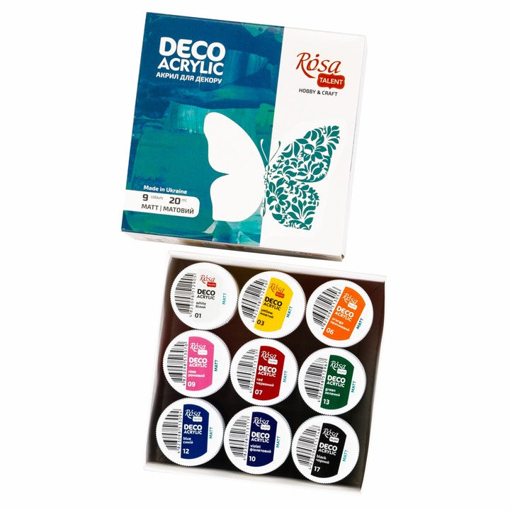 ROSA TALENT Matte Acrylic Paint for Decorations, 9 x 20 ml — image 2