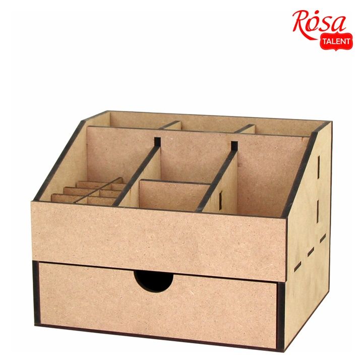 ROSA TALENT MDF Organizer with 1 Drawer, 22.5x18x16.5 cm, image 1