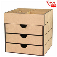 ROSA TALENT MDF Organizer with 3 Drawers, 20.5x20.5x20 cm, image 1