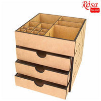 ROSA TALENT MDF Organizer with 3 Drawers, 20.5x20.5x20 cm, image 2