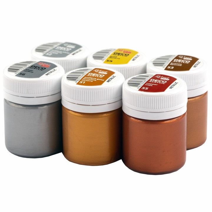 ROSA TALENT Metallic Acrylic Paint for Decorations, Set of 6 x 20 ml — image 2