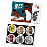 ROSA TALENT Metallic Acrylic Paint for Decorations, Set of 6 x 20 ml — image 3