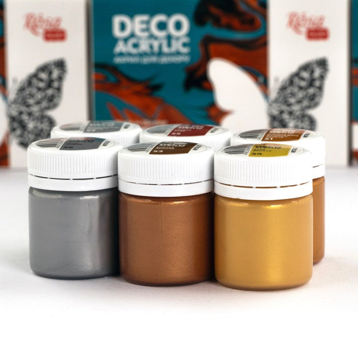 ROSA TALENT Metallic Acrylic Paint for Decorations, Set of 6 x 20 ml — image 6