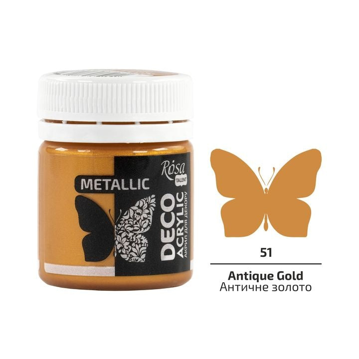 ROSA Talent Metallic Decorative Acrylic Paint, 20 ml
