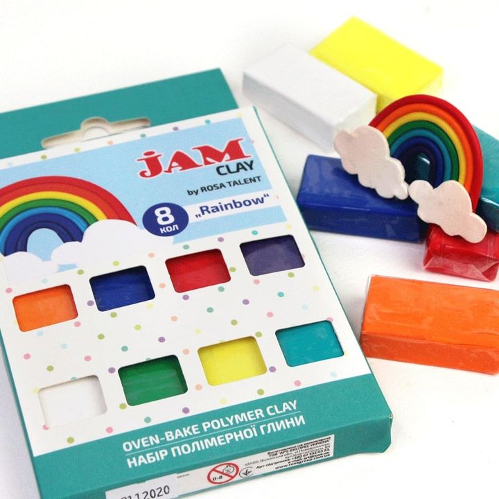 Rosa Talent Polymer Clay Set, Rainbow, 8 x 20 g, image 2