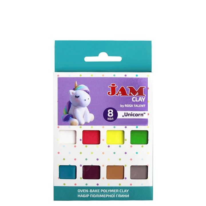 Rosa Talent Polymer Clay Set Unicorn 8 x 20 g, image 1