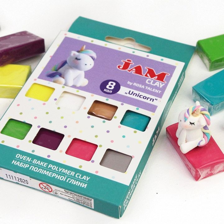 Rosa Talent Polymer Clay Set Unicorn 8 x 20 g, image 2