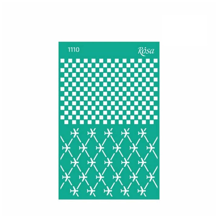 Rosa Talent Self-Adhesive Stencil, 13 x 20 cm, Pattern No. 1110