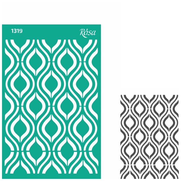 Rosa Talent Self-Adhesive Stencil, 13 x 20 cm, Pattern No. 1319