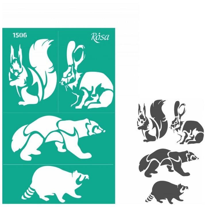 Rosa Talent Self-Adhesive Stencil 13 x 20 cm, Pattern No. 1506